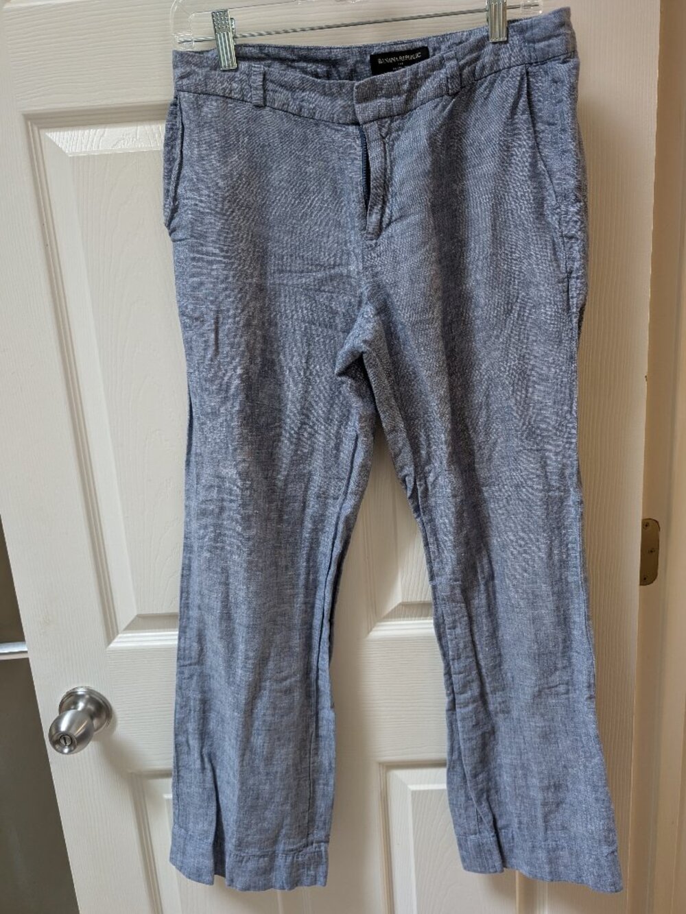 Banana Republic Martin Fit Cotton/Linen Blend Trousers
